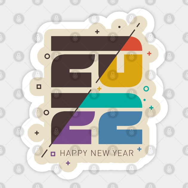 Happy new year 2022 Sticker by Pixel Poetry